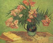 Vincent Van Gogh Still life:Vast with Oleanders and Books (nn04) Sweden oil painting artist